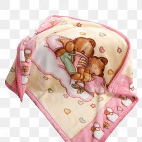 Bear Blanket - Bed Sheet Blanket Flannel Textile Bedding PNG