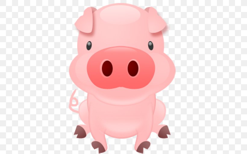 Pig ICO Icon, PNG, 512x512px, Pig, Avatar, Ico, Livestock, Mammal Download Free