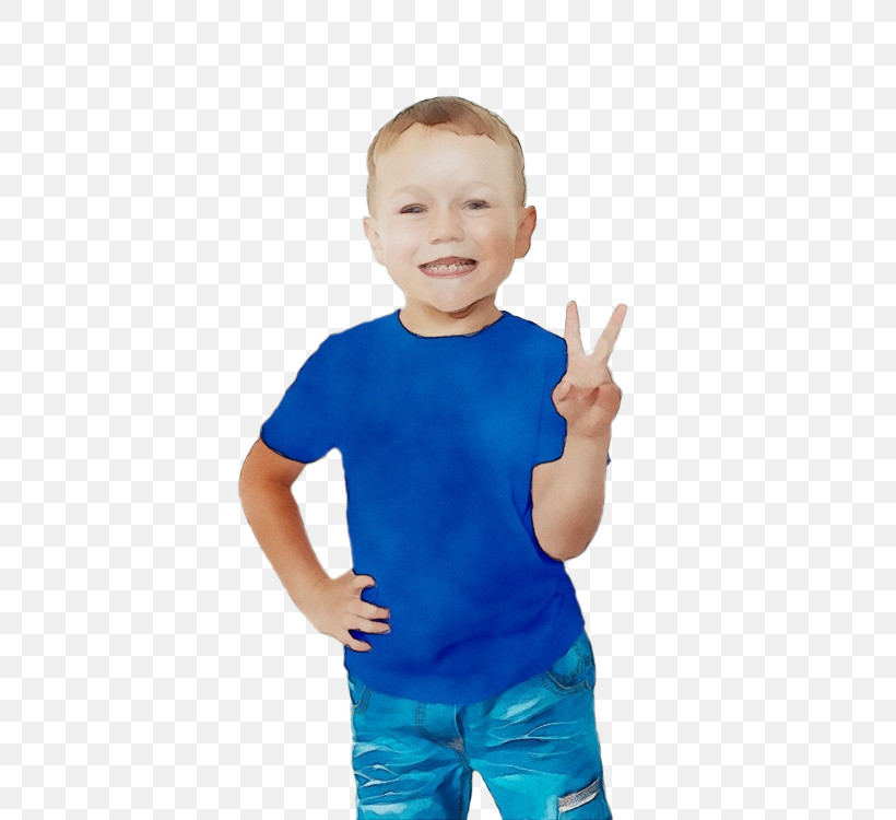 Blue Child Turquoise Sleeve T-shirt, PNG, 500x750px, Watercolor, Arm, Blue, Child, Child Model Download Free
