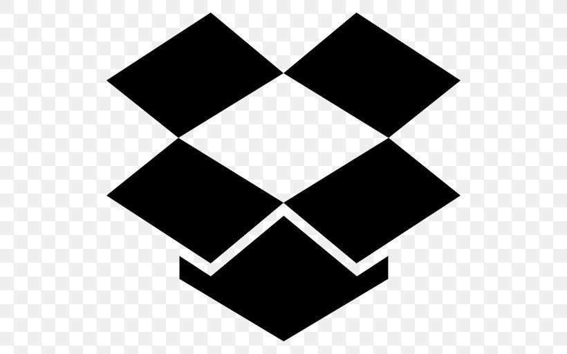 Dropbox File Hosting Service Logo Download, PNG, 512x512px, Dropbox, Area, Black, Black And White, Box Download Free
