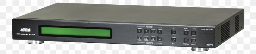 Power Converters 4 Ports HDMI Matrix Switcher ATEN VM5404H + Remote Control Electronics Aten 4 X 4 HDMI Matrix Switch, PNG, 5447x1155px, Power Converters, Amplifier, Audio Receiver, Av Receiver, Electrical Switches Download Free