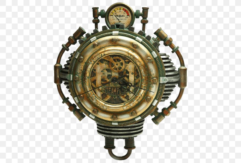 Steampunk Clockwork Table Watch, PNG, 555x555px, Steampunk, Brass, Clock, Clockwork, Den Download Free