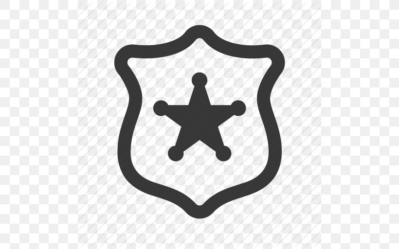 Badge Police Officer Crime, PNG, 512x512px, Badge, Black And White, Brand, Crime, Fraud Download Free