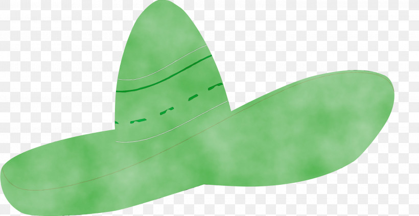 Green Shoe, PNG, 3000x1550px, Mexico Element, Green, Paint, Shoe, Watercolor Download Free