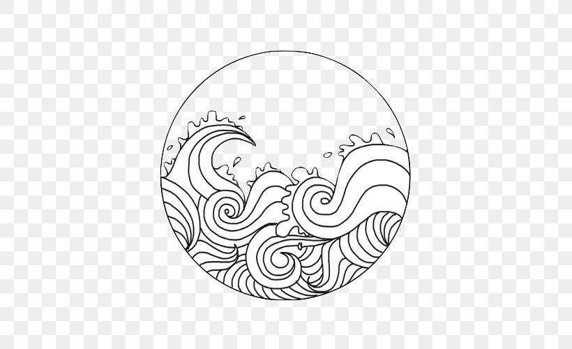 The Great Wave Off Kanagawa Drawing Wind Wave Line Art, PNG, 500x500px, Watercolor, Cartoon, Flower, Frame, Heart Download Free