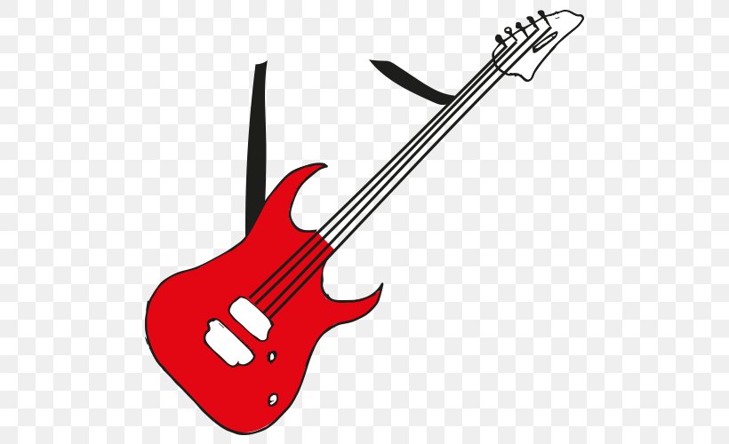 Bass Guitar Electric Guitar String Instruments Clip Art, PNG, 500x500px, Watercolor, Cartoon, Flower, Frame, Heart Download Free