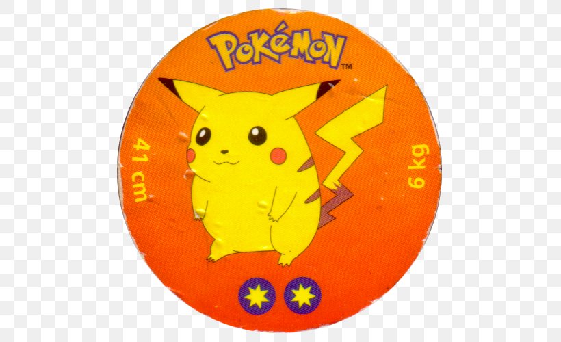 Milk Caps Pikachu Pokémon Platinum Pokémon GO Tazos, PNG, 500x500px, Milk Caps, Game, Material, Nintendo, Orange Download Free