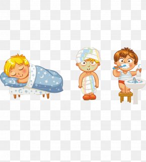 Different Forms Of Cartoon Children - Hygiene Health Bathing Clip Art PNG