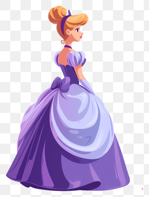 Princess Jasmine - Princess In Purple Dress PNG