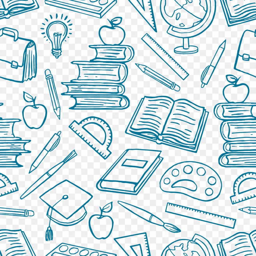 School Supplies Learning Illustration, PNG, 1402x1402px, School, Area, Auto Part, Black And White, Drawing Download Free