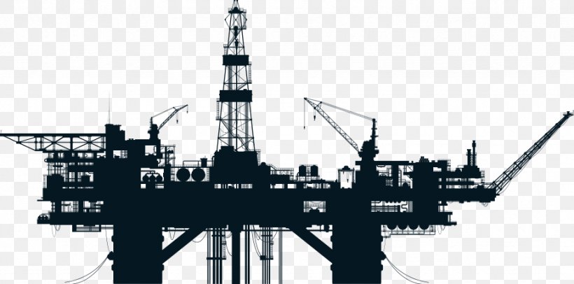 Oil Platform Drilling Rig Offshore Drilling Petroleum, PNG, 922x457px, Oil Platform, Black And White, Boring, Derrick, Drilling Rig Download Free