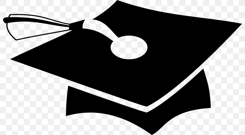 Square Academic Cap Graduation Ceremony Student Clip Art, PNG, 800x454px, Square Academic Cap, Artwork, Black, Black And White, Cap Download Free