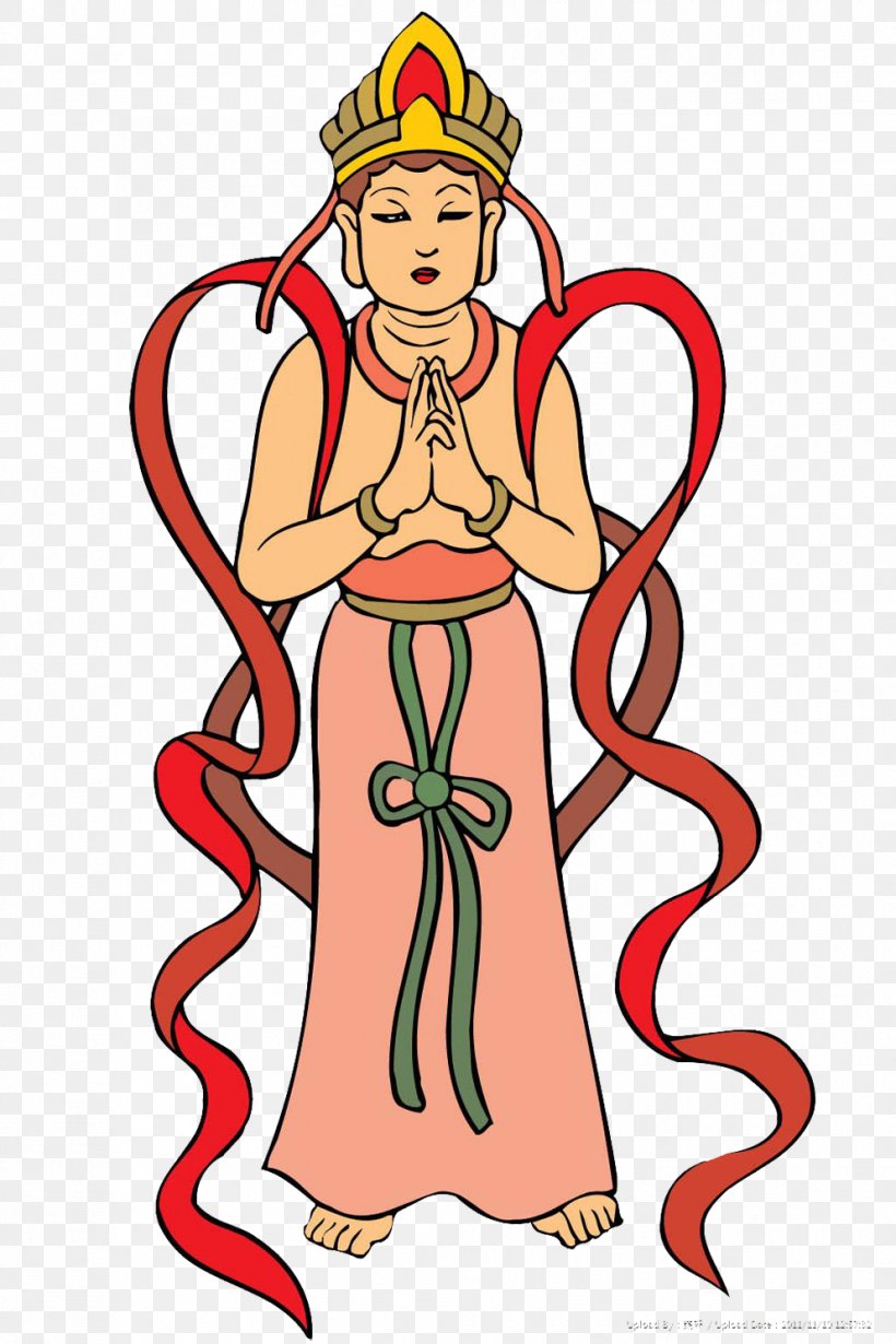 Bodhisattva Cartoon Illustration, PNG, 992x1488px, Watercolor, Cartoon, Flower, Frame, Heart Download Free