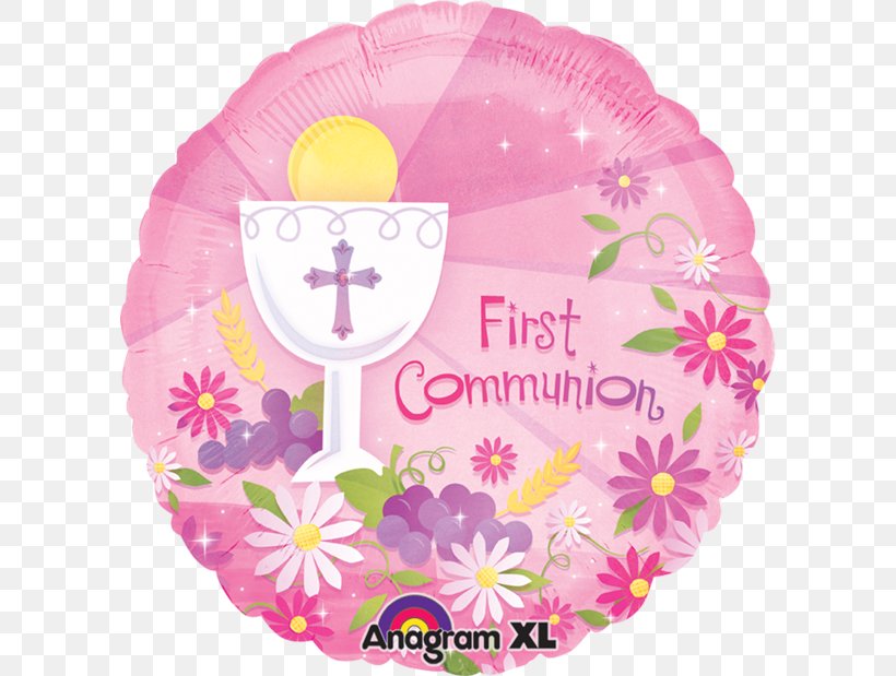 First Communion Balloon Baptism Eucharist, PNG, 600x619px, First Communion, Balloon, Baptism, Chalice, Communion Download Free