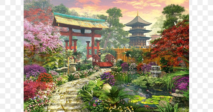 Jigsaw Puzzles Japanese Garden Educa Borràs, PNG, 768x432px, Jigsaw Puzzles, Botanical Garden, Estate, Flora, Flower Download Free