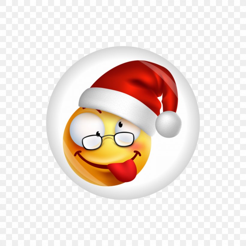 Smiley Pin Badges Emoji Santa Claus Christmas, PNG, 1000x1000px, 4k Resolution, Smiley, Christmas, Christmas Ornament, Emoji Download Free
