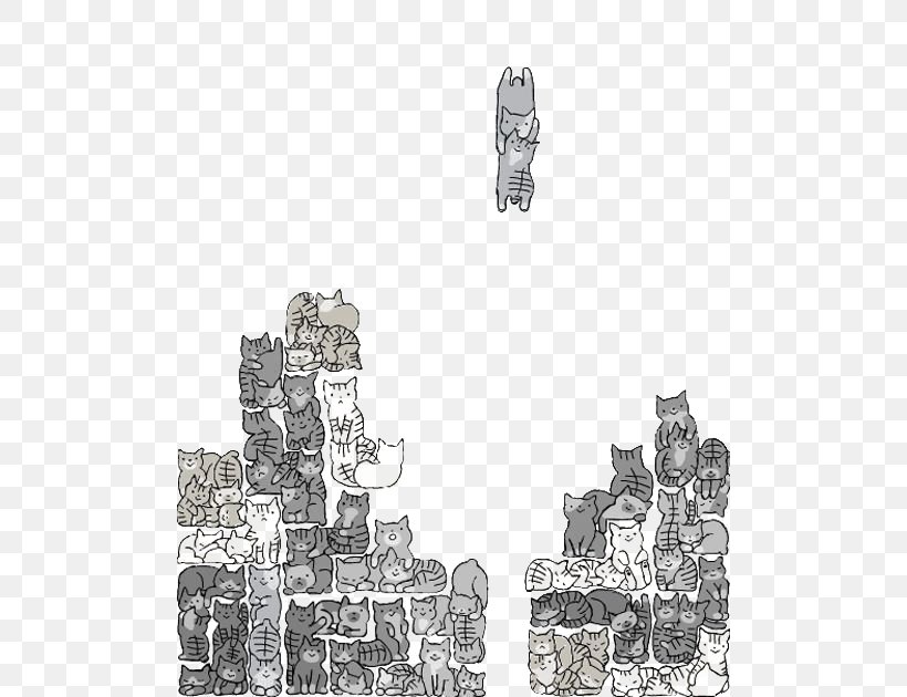 Tetris Cat Kitten Felidae, PNG, 500x630px, Tetris, Art, Artwork, Black And White, Cartoon Download Free