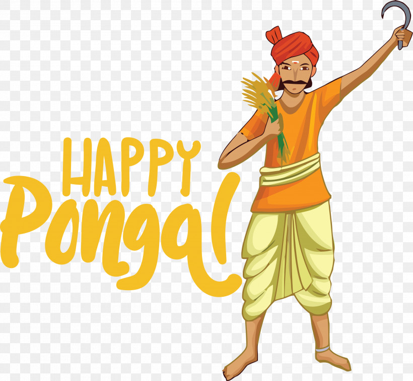 Pongal Happy Pongal Harvest Festival, PNG, 3000x2765px, Pongal, Behavior, Cartoon, Character, Costume Download Free