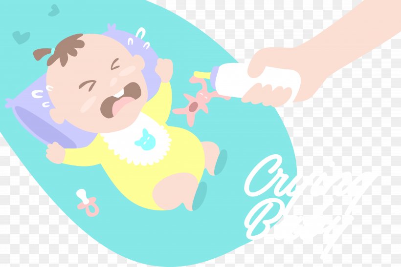 Diaper Infant Crying, PNG, 5833x3894px, Watercolor, Cartoon, Flower, Frame, Heart Download Free