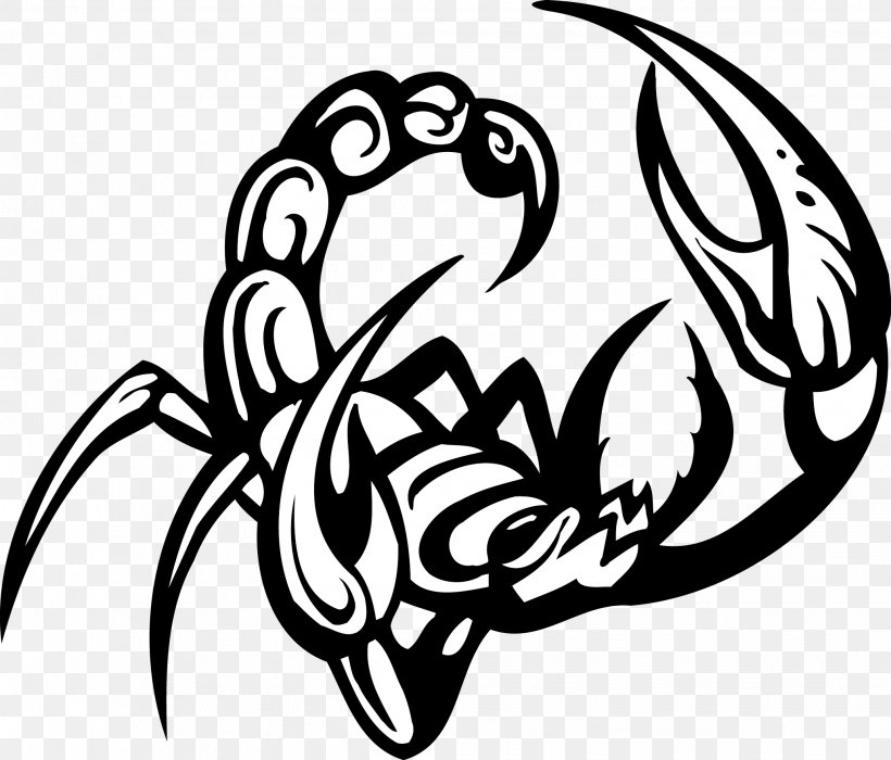Scorpion Tattoo Euclidean Vector, PNG, 2065x1765px, Scorpion, Art, Black And White, Calligraphy, Decal Download Free