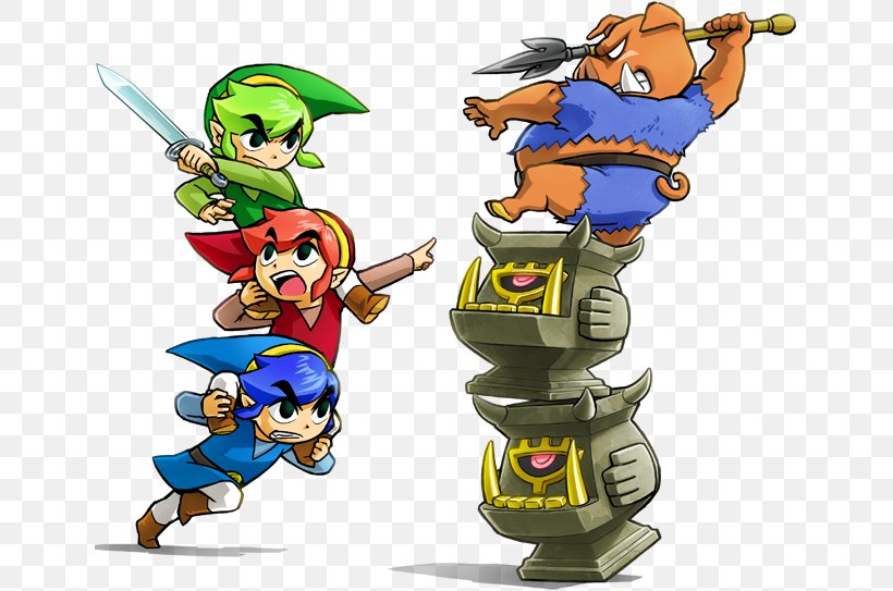 The Legend Of Zelda: Tri Force Heroes Link Nintendo 3DS Video Game, PNG, 645x543px, Legend Of Zelda Tri Force Heroes, Art, Cartoon, Fictional Character, Game Download Free