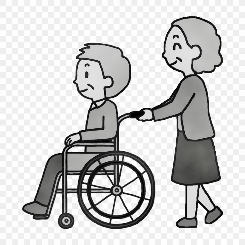 Wheelchair Health Care Caregiver Health 訪問介護, PNG, 1400x1400px, Older, Aged, Caregiver, Cartoon, Chair Download Free