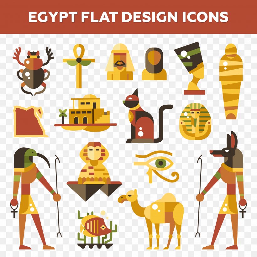 Ancient Egypt Flat Design Egyptian, PNG, 4167x4167px, Egypt, Ancient Egypt, Area, Egyptian, Flat Design Download Free