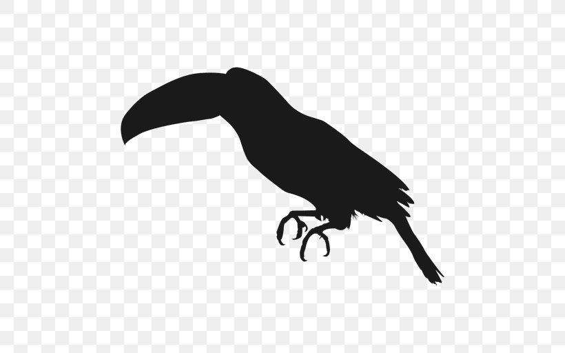 Beak Bird Toucan Silhouette, PNG, 512x512px, Beak, Bird, Black, Claw, Coraciiformes Download Free