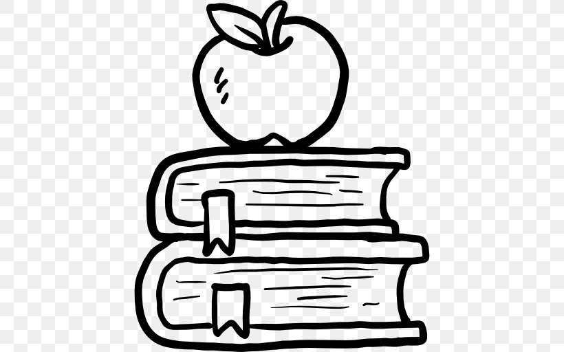 Apple Book Clip Art, PNG, 512x512px, Apple, Area, Artwork, Black, Black And White Download Free
