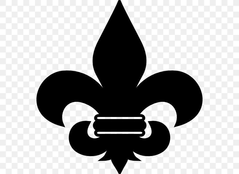 Fleur-de-lis Scouting Cub Scout Clip Art, PNG, 570x598px, Fleurdelis, Black And White, Blue, Cub Scout, Flower Download Free