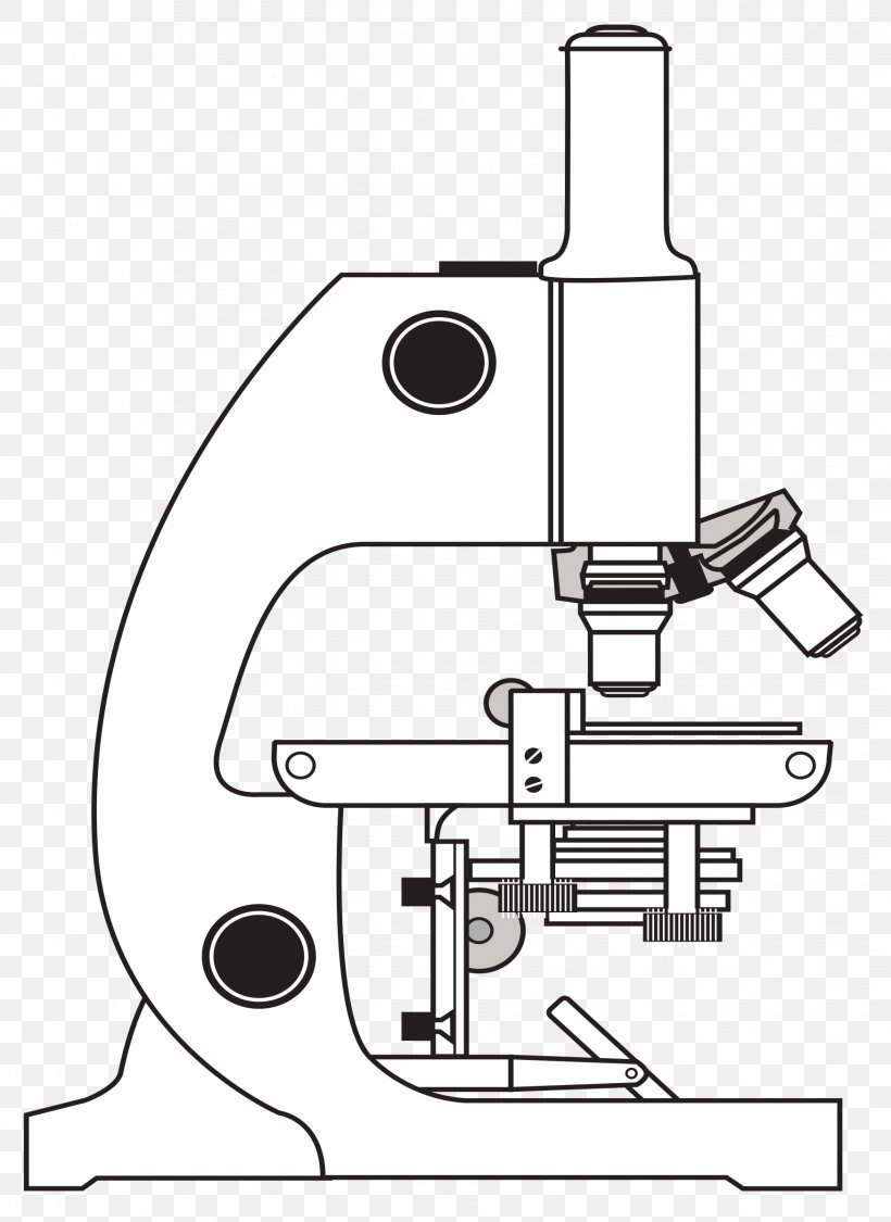 Optical Microscope Clip Art, PNG, 1749x2400px, Microscope, Art, Artwork, Auto Part, Black And White Download Free