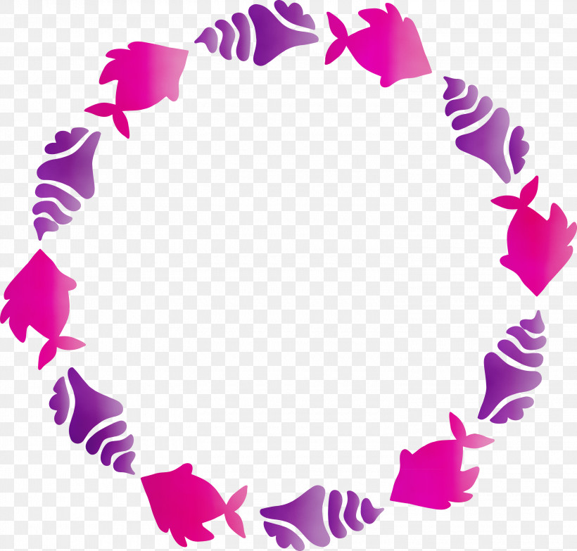Pink M Petal Pattern Line Meter, PNG, 3000x2866px, Sea Shell Frames, Line, Meter, Paint, Petal Download Free