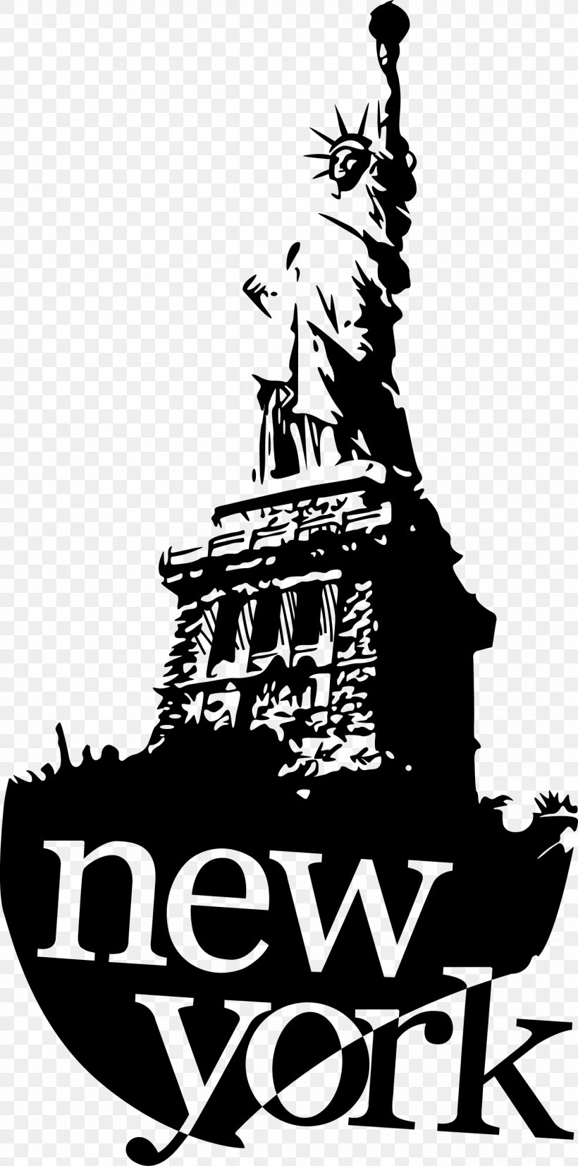 Statue Of Liberty Wall Decal Bumper Sticker, PNG, 1421x2863px, Statue Of Liberty, Black And White, Brand, Bumper Sticker, Decal Download Free