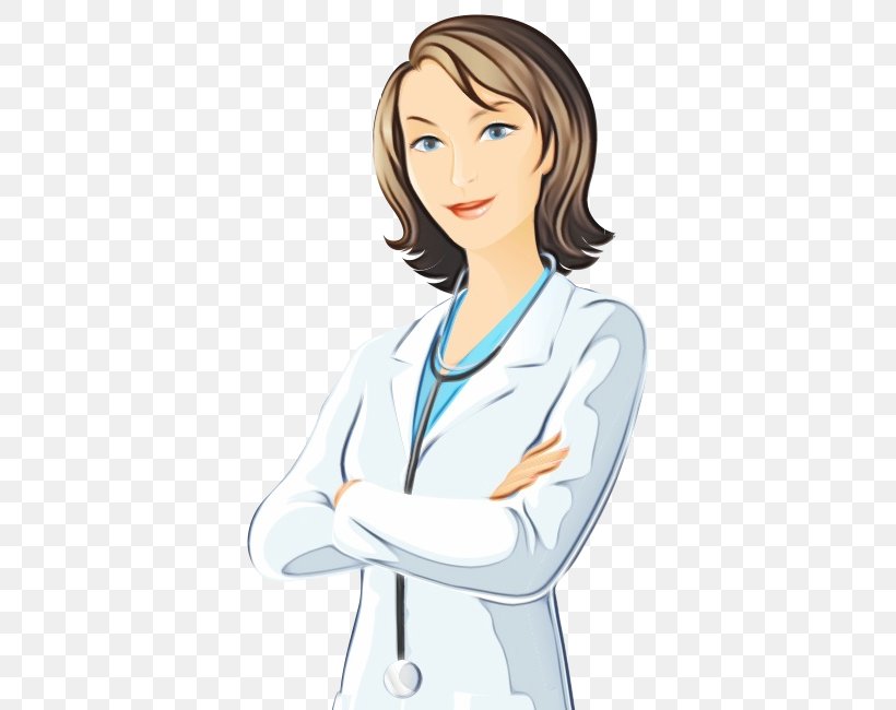 White Cartoon Uniform Gesture Physician, PNG, 800x650px, Watercolor, Animation, Cartoon, Gesture, Health Care Provider Download Free