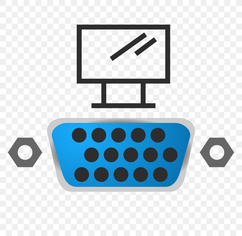 VGA Connector Computer Port Serial Port Icon, PNG, 800x800px, Vga Connector, Blue, Bnc Connector, Brand, Computer Monitor Download Free