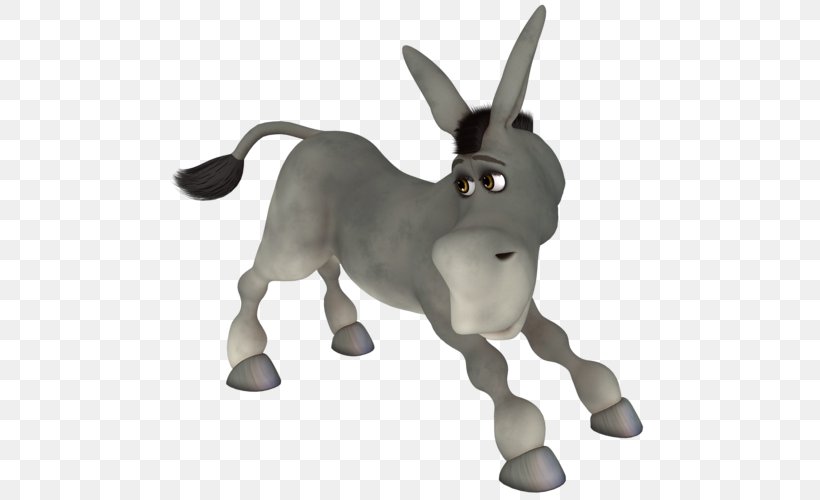 Donkey Horse Mule, PNG, 500x500px, Donkey, Animal Figure, Cartoon, Character, Dog Breed Download Free