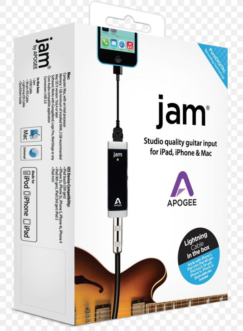 IPad 2 Apogee Jam 96K Apogee Electronics Lightning Interface, PNG, 897x1223px, Ipad 2, Apogee Electronics, Electronics, Electronics Accessory, Garageband Download Free