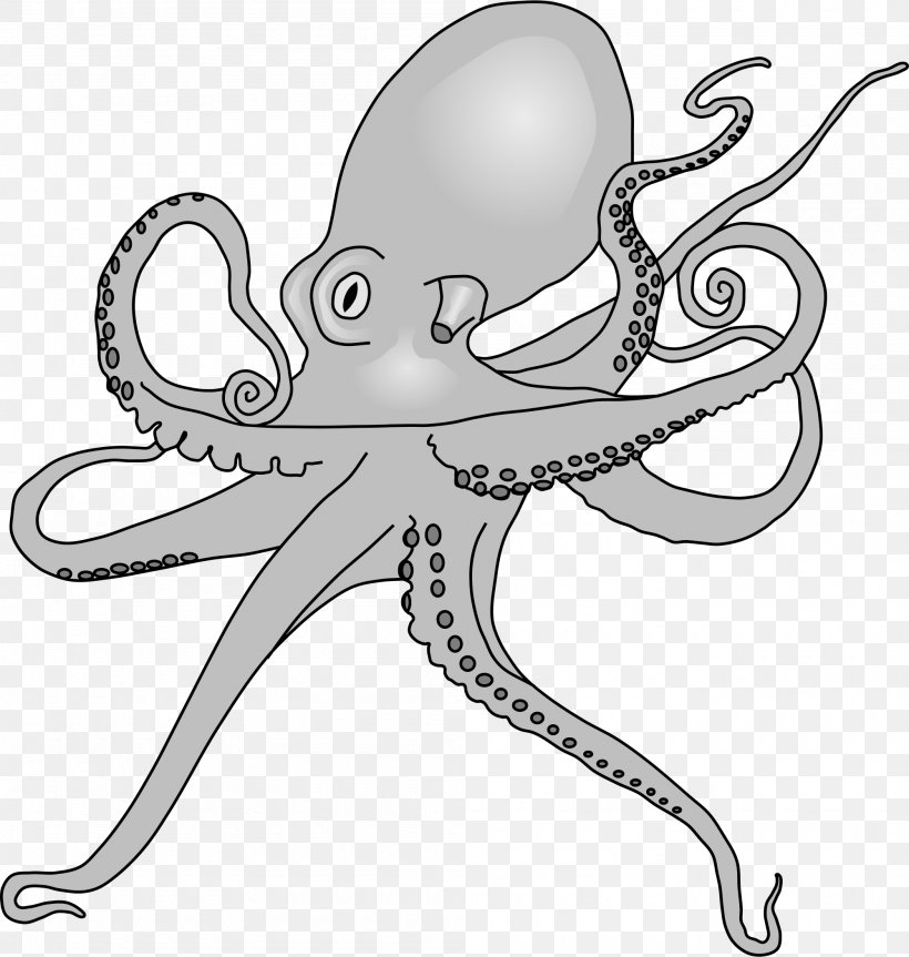 Octopus Drawing Line Art, PNG, 2000x2105px, Octopus, Art, Artwork, Black And White, Cartoon Download Free