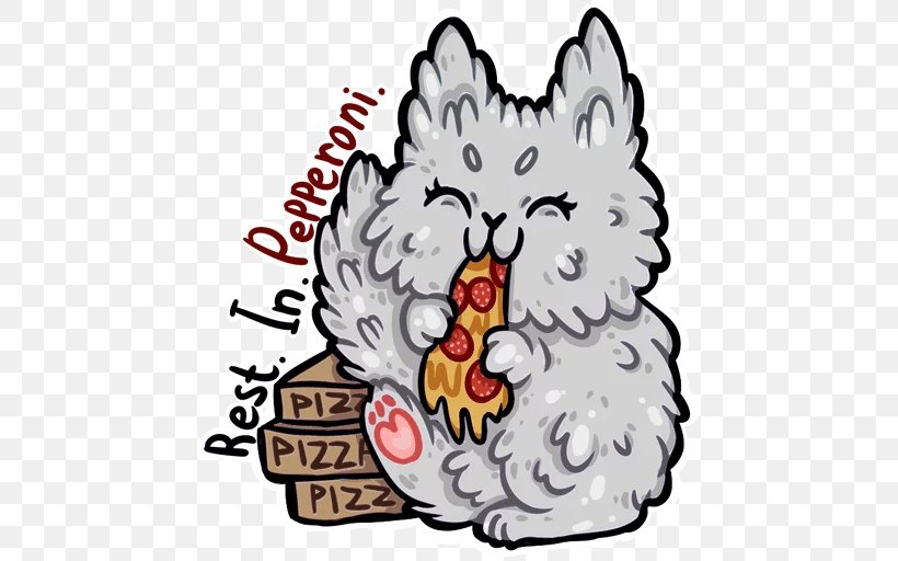 Pepperoni Whiskers Pizza Sticker Clip Art, PNG, 512x512px, Watercolor, Cartoon, Flower, Frame, Heart Download Free