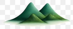 Stylized Green Mountains PNG