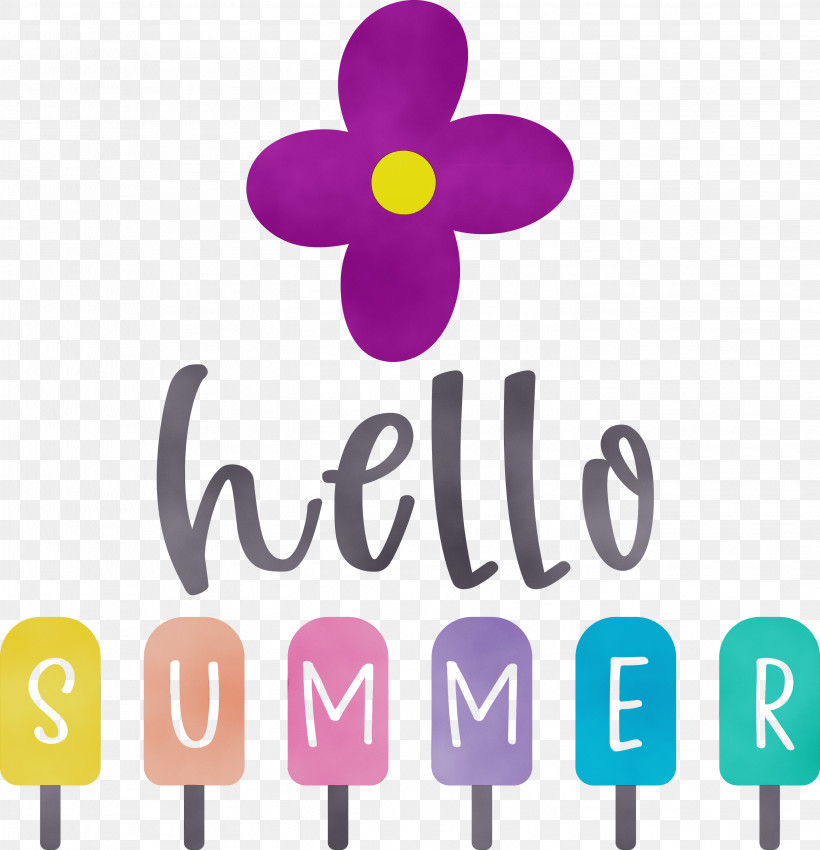 Logo Font Flower Petal Meter, PNG, 2893x3000px, Hello Summer, Flower, Happy Summer, Logo, Meter Download Free