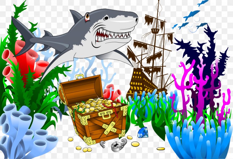 Shark Cartoon Illustration, PNG, 1000x685px, Shark, Animation, Art, Cartoon, Deep Blue Sea Download Free