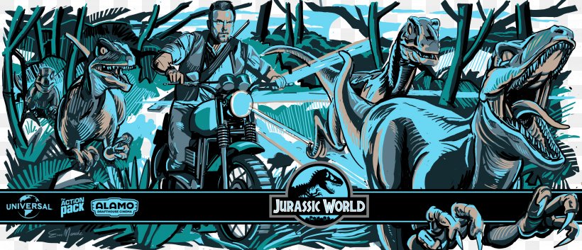 YouTube Alamo Drafthouse Cinema Hollywood Film Jurassic Park, PNG, 4000x1722px, Watercolor, Cartoon, Flower, Frame, Heart Download Free