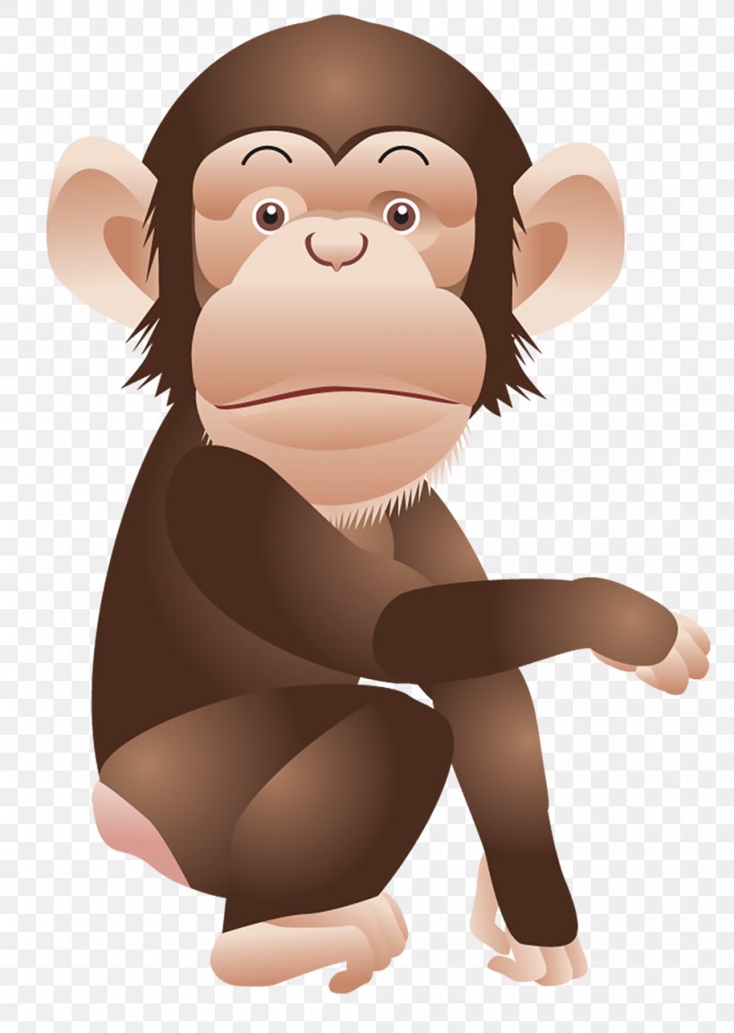 Chimpanzee Monkey Ape Clip Art, PNG, 1000x1407px, Ape, Cartoon, Chimpanzee,  Finger, Hand Download Free
