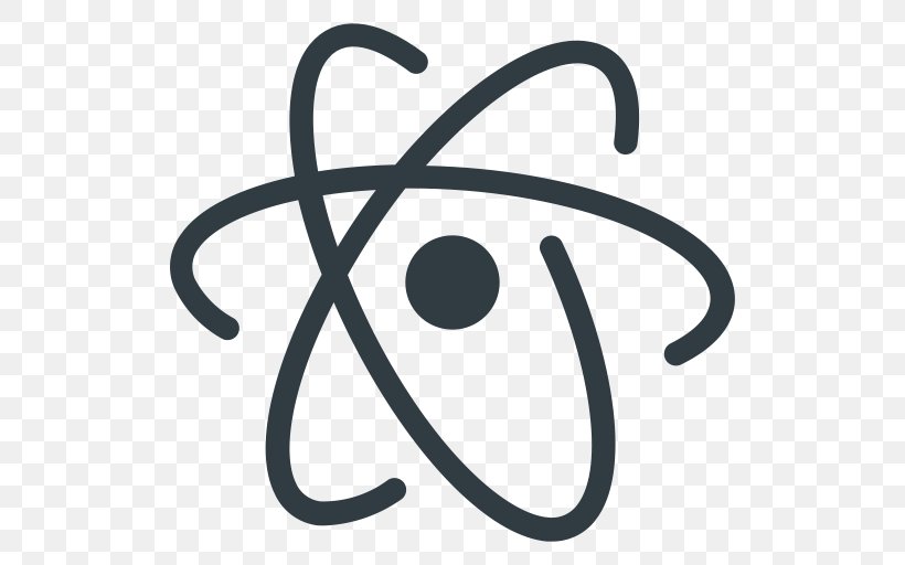 Atom Text Editor GitHub, PNG, 512x512px, Atom, Atomic Theory, Auto Part, Black And White, Body Jewelry Download Free