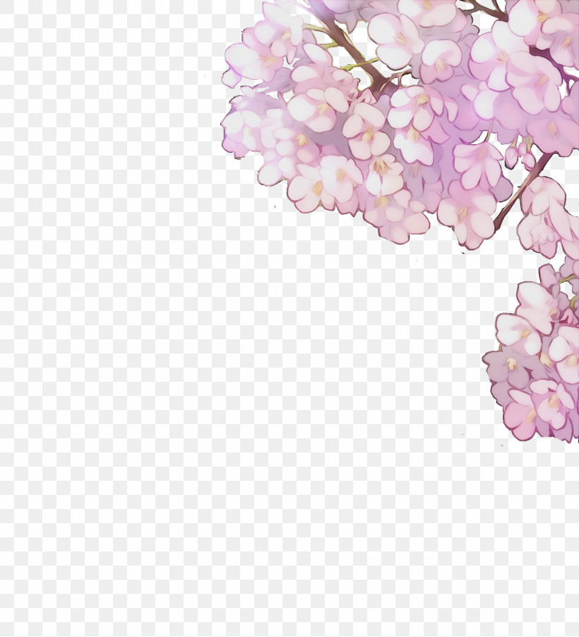 Pink Lilac Flower Hydrangea Lilac, PNG, 1430x1572px, Watercolor, Blossom, Cornales, Cut Flowers, Flower Download Free