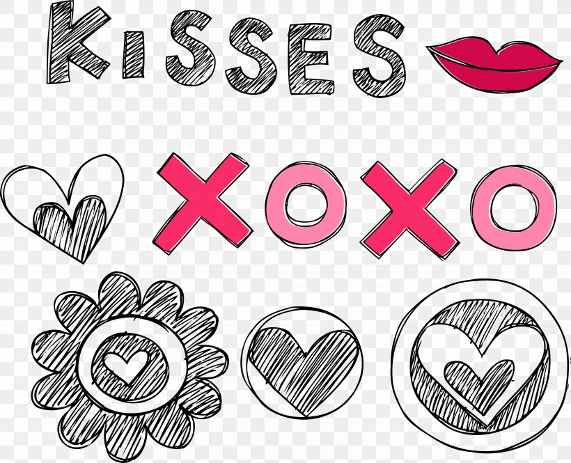 Love Paper Kiss, PNG, 6599x5355px, Watercolor, Cartoon, Flower, Frame, Heart Download Free