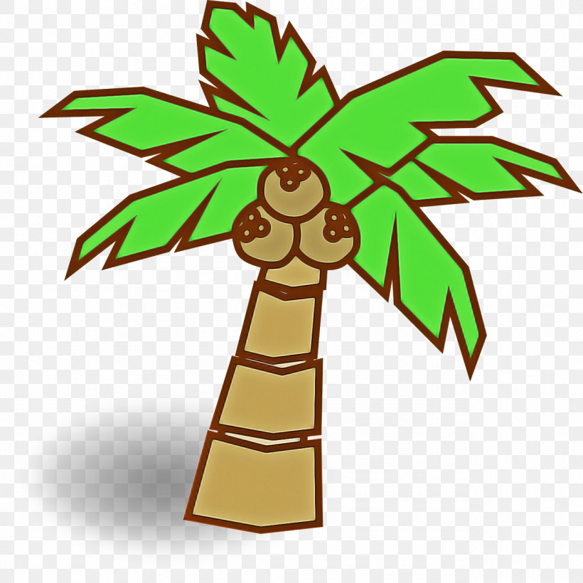 Palm Tree, PNG, 1279x1280px, Green, Arecales, Cartoon, Leaf, Palm Tree Download Free