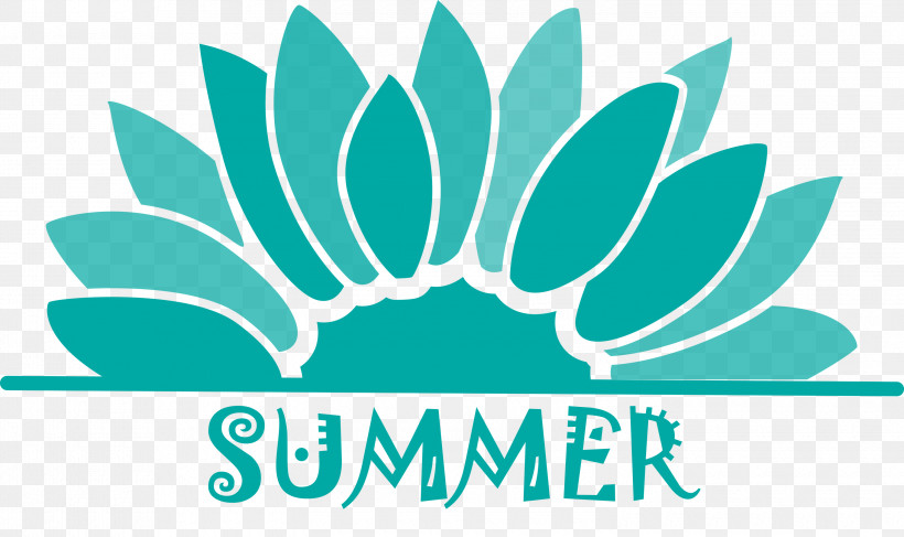Summer Sunflower, PNG, 3000x1783px, Summer Sunflower, Area, Flower, Green, Leaf Download Free