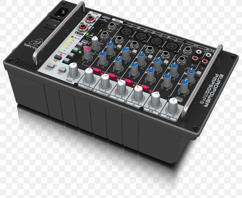 Behringer Europower PMP500MP3 500W 8-Channel Powered Mixer Microphone Audio Mixers BEHRINGER Europower PMP550M, PNG, 800x670px, Watercolor, Cartoon, Flower, Frame, Heart Download Free